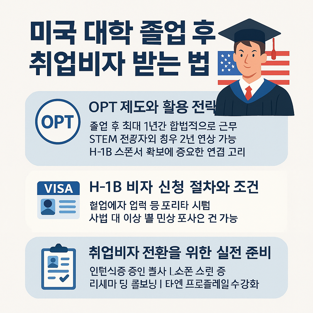 미국 대학 졸업 후 취업비자 받는 법