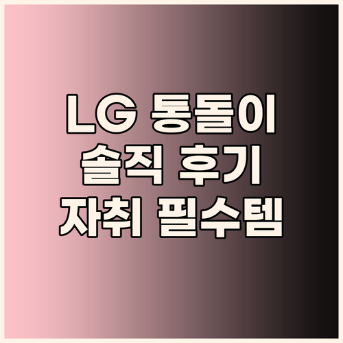 LG 통돌이 세탁기 TR10BL 솔직