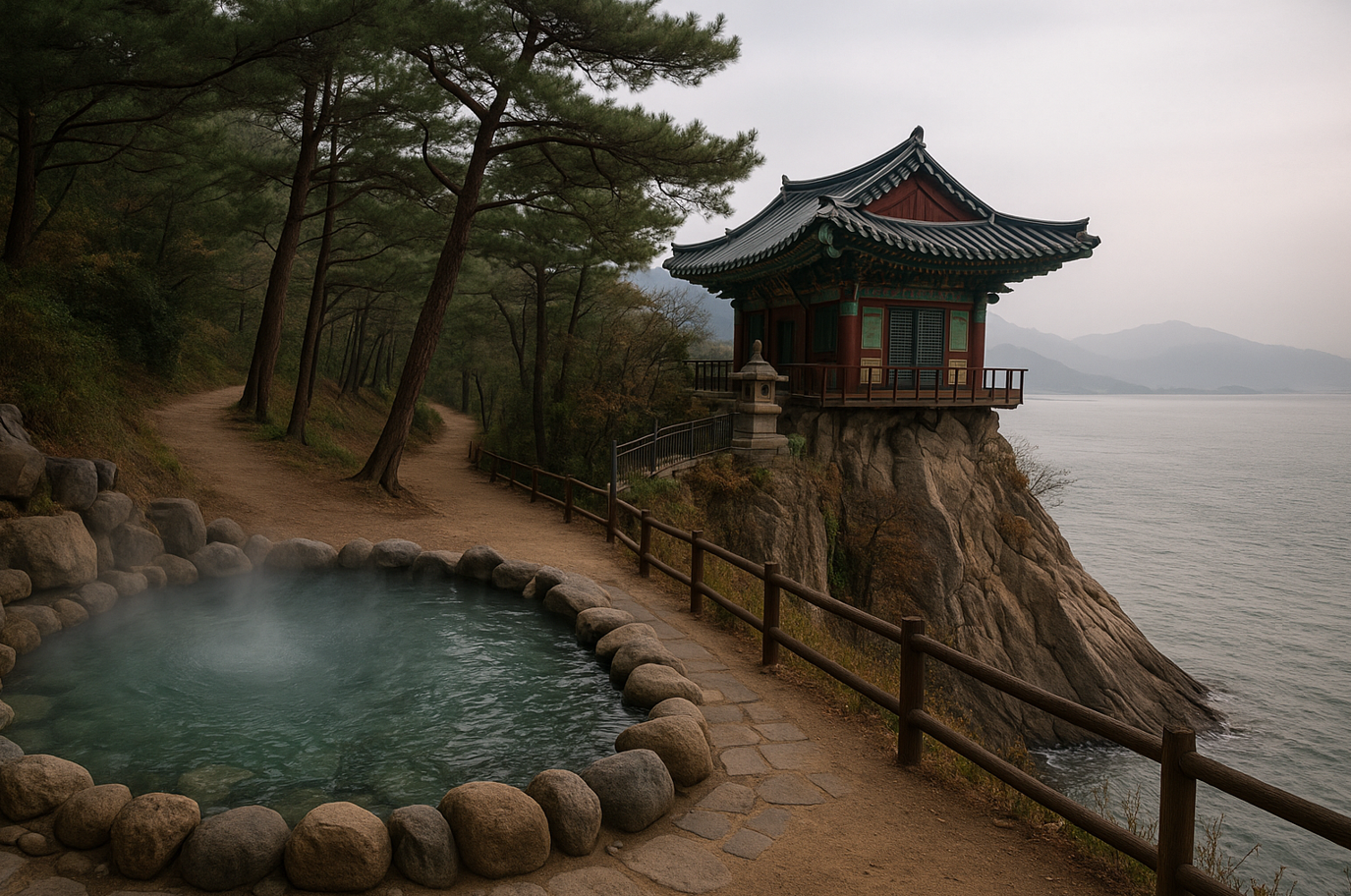 석모고 온천풍경사진