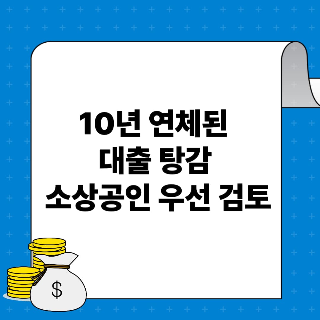 0년 연체된 대출 탕감..소상공인 우선 검토