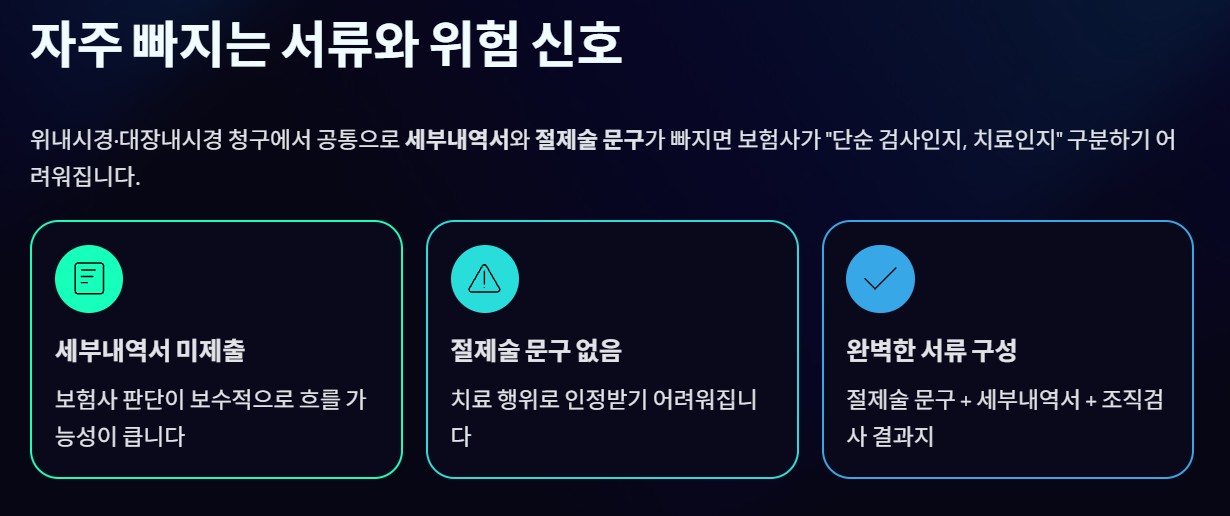 내시경 용종제거 실비청구