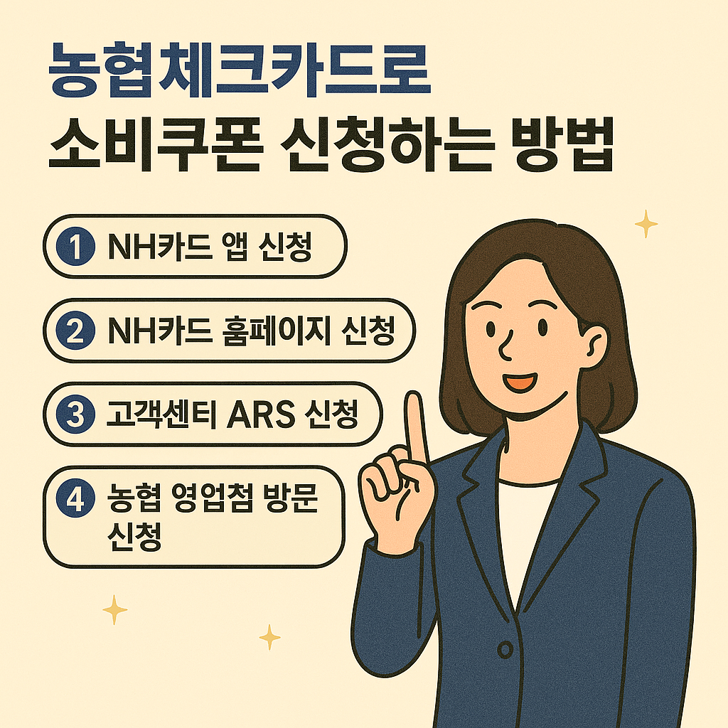 민생회복 소비쿠폰 농협 체크카드 신청방법