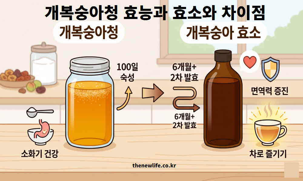 개복숭아청 효능 효소 차이점