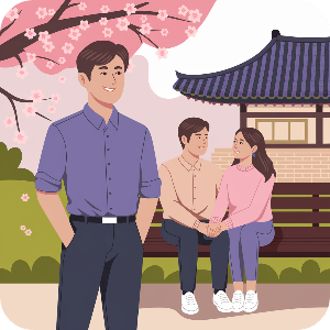 청년 월세 한시 특별지원금 받아 행복해하는 이미지