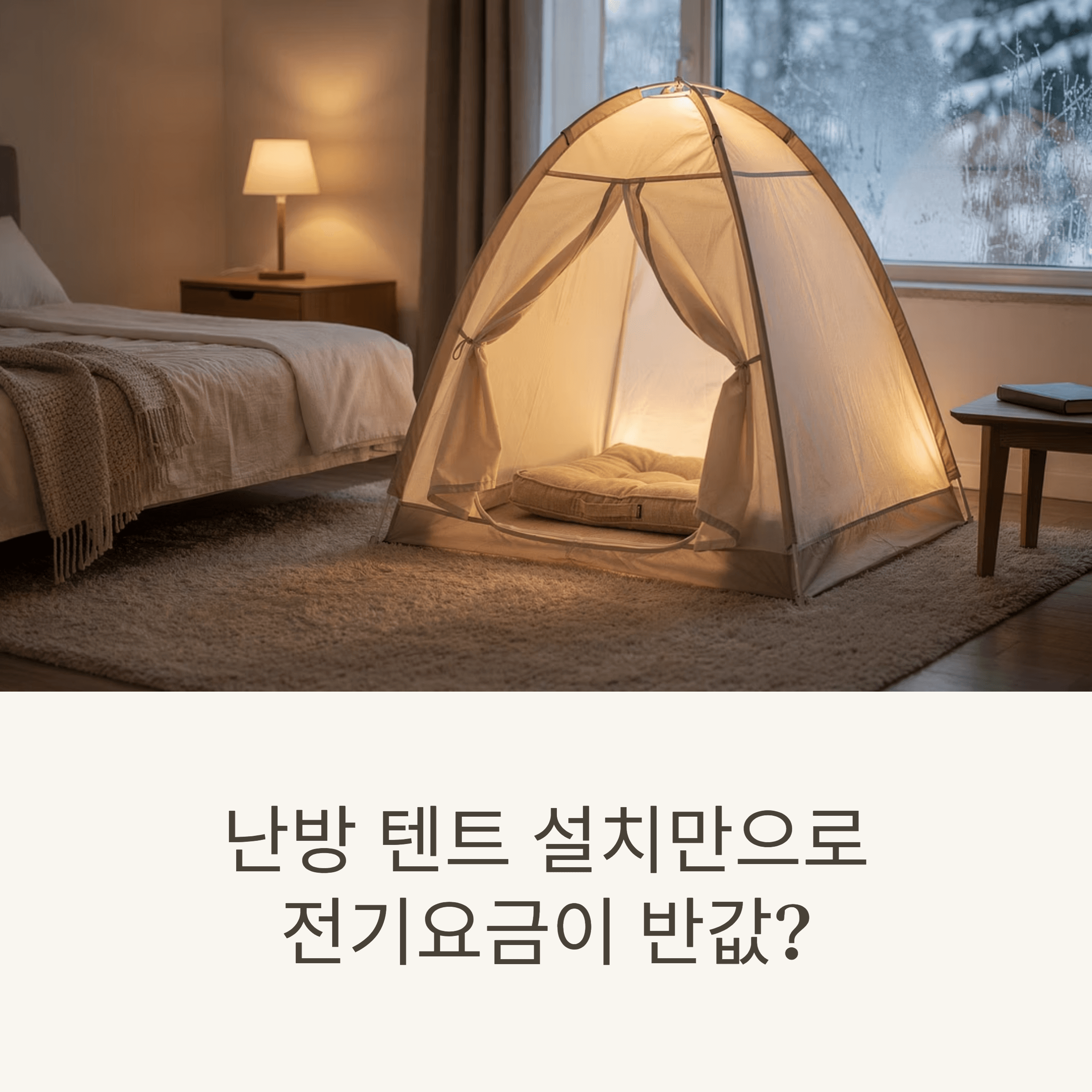 난방 텐트 설치만으로 전기요금을 반값으로? 5가지 핵심 포인트