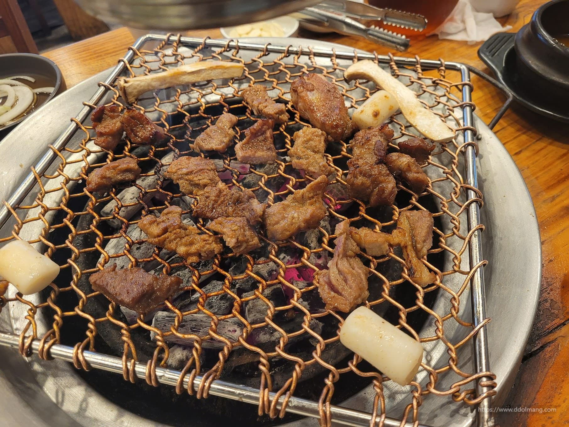 Marinated galbi + pork ribs