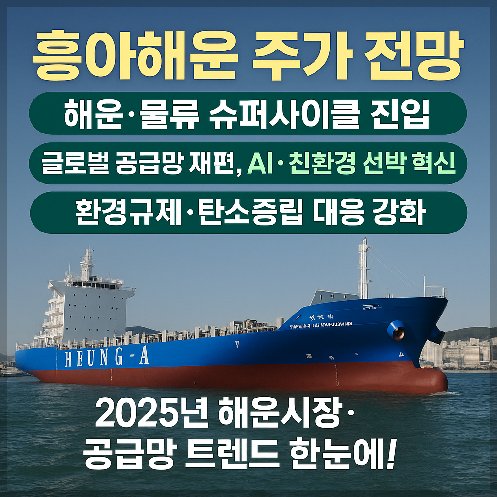 흥아해운 주가 전망, 해운·물류, 글로벌 공급망, 친환경 선박