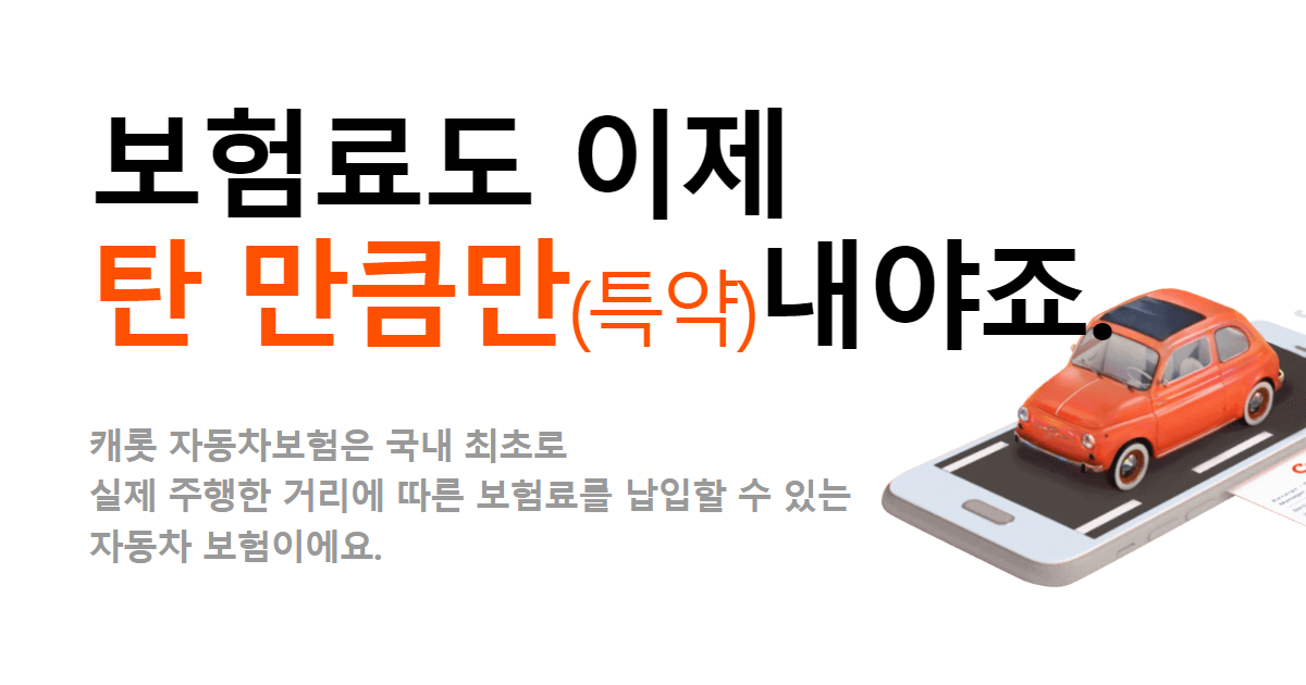 캐롯 퍼마일 자동차보험