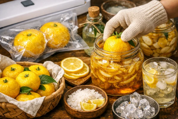 유자 가공 전후 비교