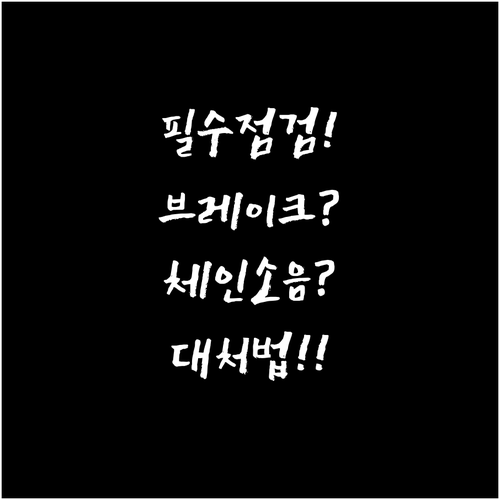 자전거 정비 전 필수 확인, 브레이크..