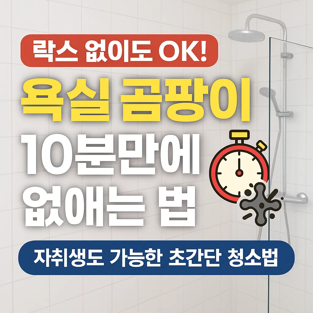 락스 없이도 OK! 욕실 곰팡이 10분만에 없애는 법