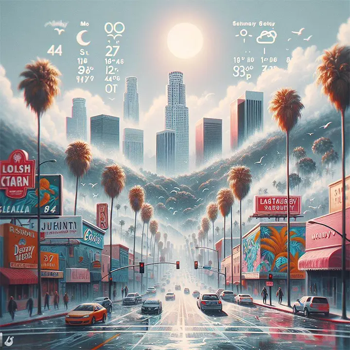 LA 2월 날씨, 옷 차림새