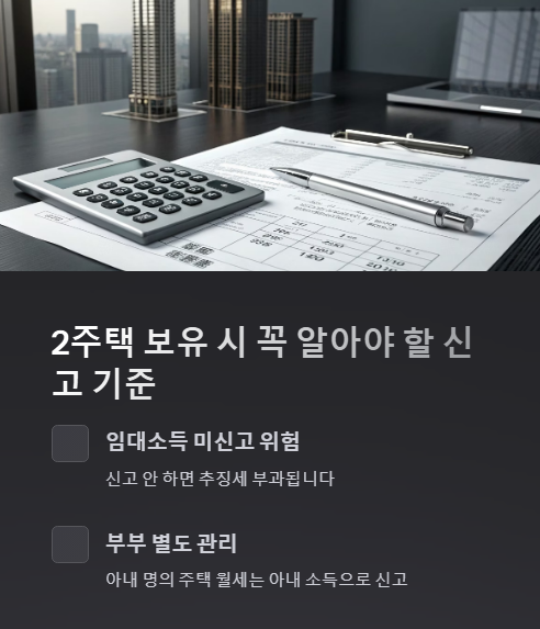 2주택 보유 시 꼭 알아야 할 신고 기준