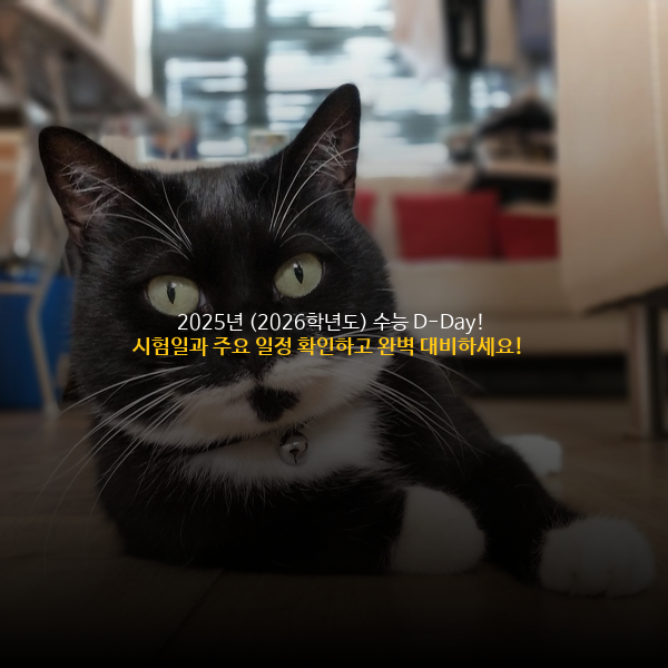 🗓️ 2025년 (2026학년도) 수능 D-Day! 시험일과 주요 일정 확인하고 완벽 대비하세요! 📚