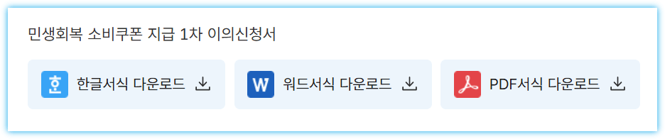 민생회복지원금 이의신청 방법과 제출 서류