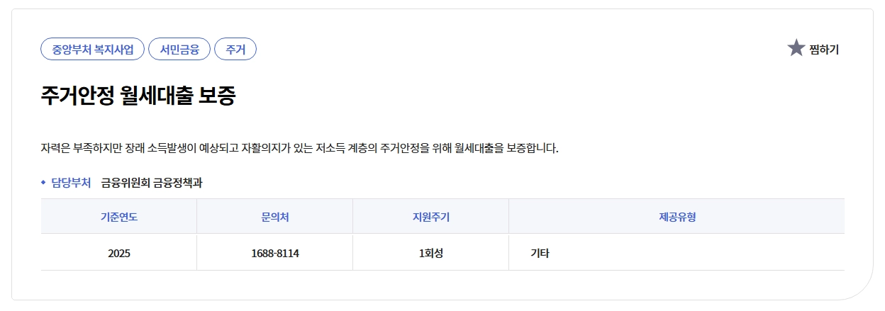 주거안정월세대출보증조건