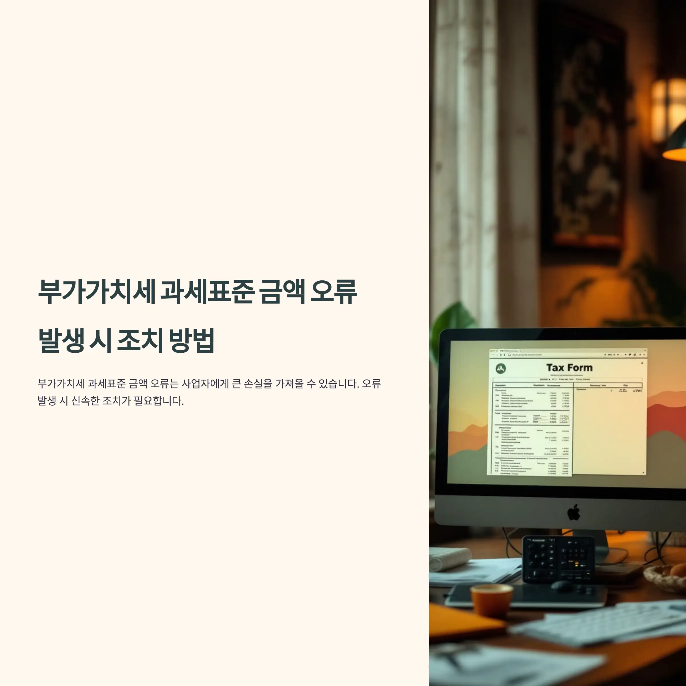 부가가치세 과세표준 금액 오류 수정