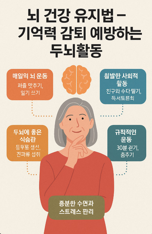 뇌 건강 유지법 – 기억력 감퇴 예방하는 두뇌 활동