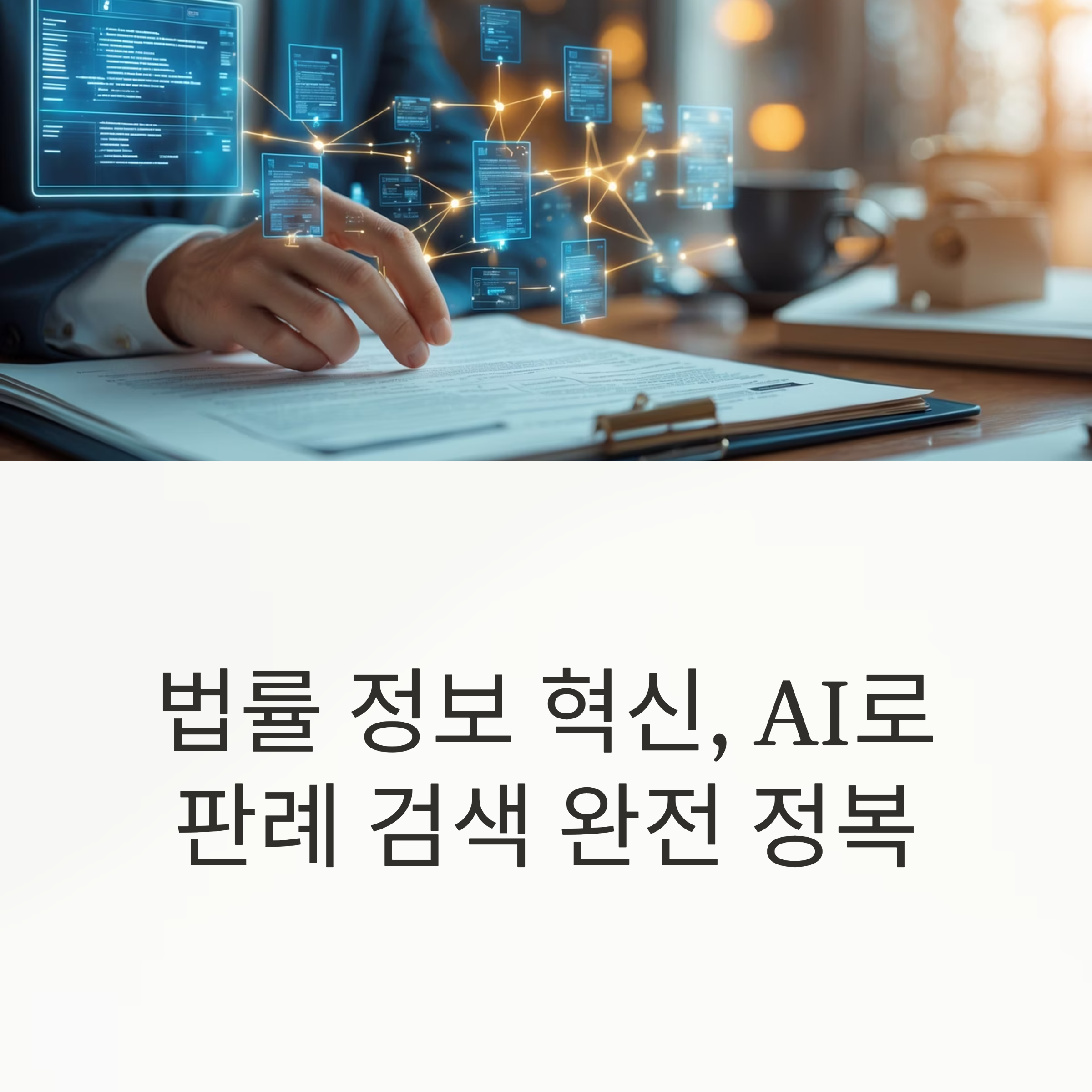 AI 기술을 활용하면 방대한 판례 속에서 핵심 정보 검색,
복잡한 법률 문서도 AI가 분석해 법적 논리와 쟁점을 정리.