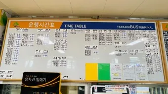 태백 고한 도계 시외버스 터미널 시간표 예매 요금_14