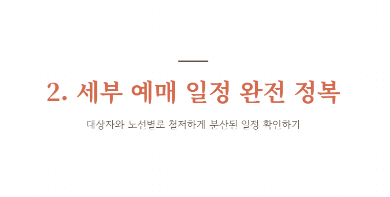 추석 기차표 예매 일정