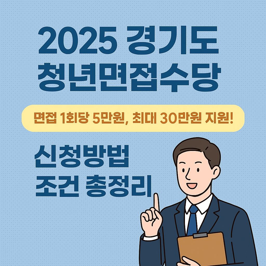 2025 경기도 청년면접수당 신청방법 및 면접비 최대 30만원 지원