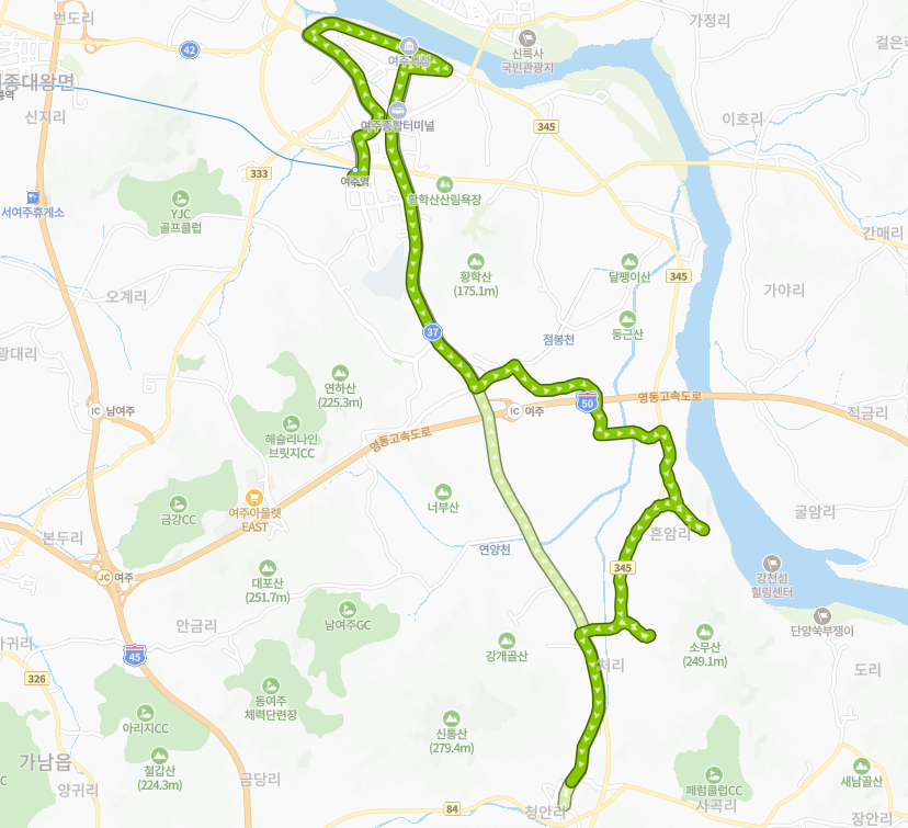 여주-925-1번-버스-노선-지도