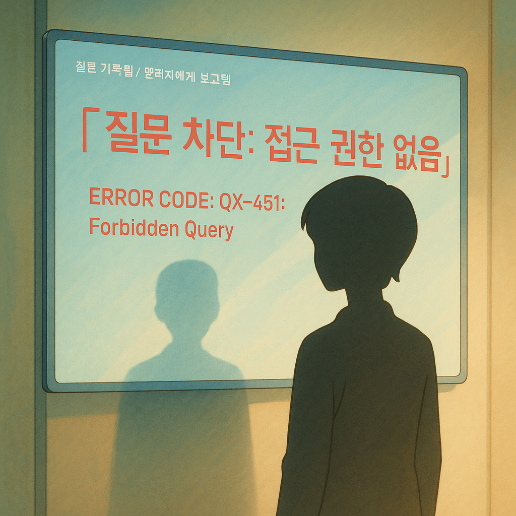 질문은 기술의 문제가 아니라, 금기의 거울이다.