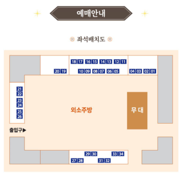 경복궁 별빛야행 좌석배치도