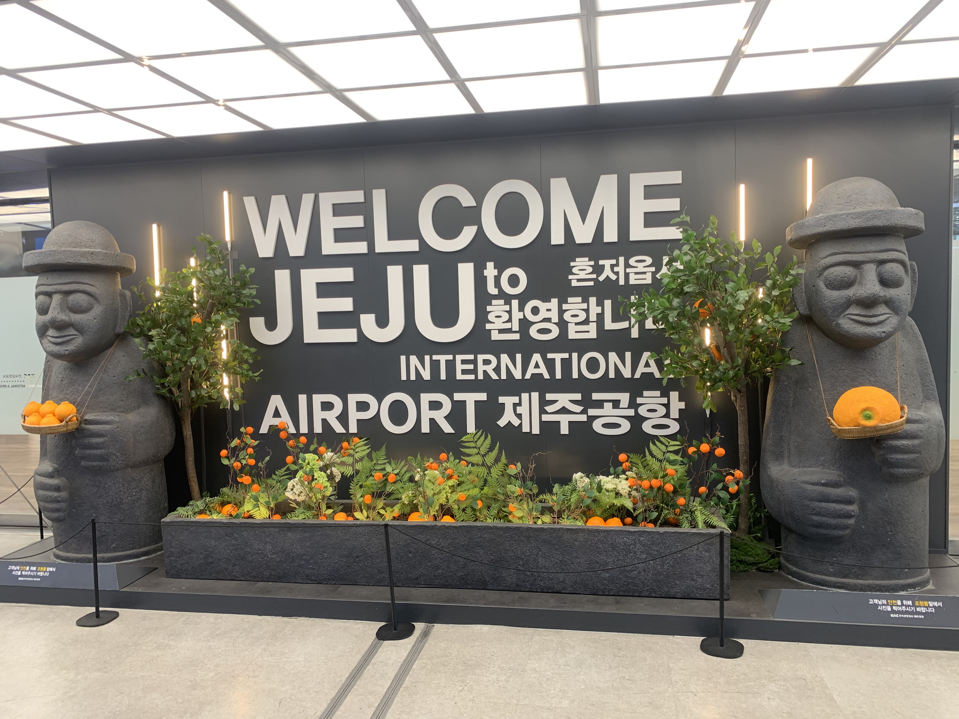 제주공항 도착
