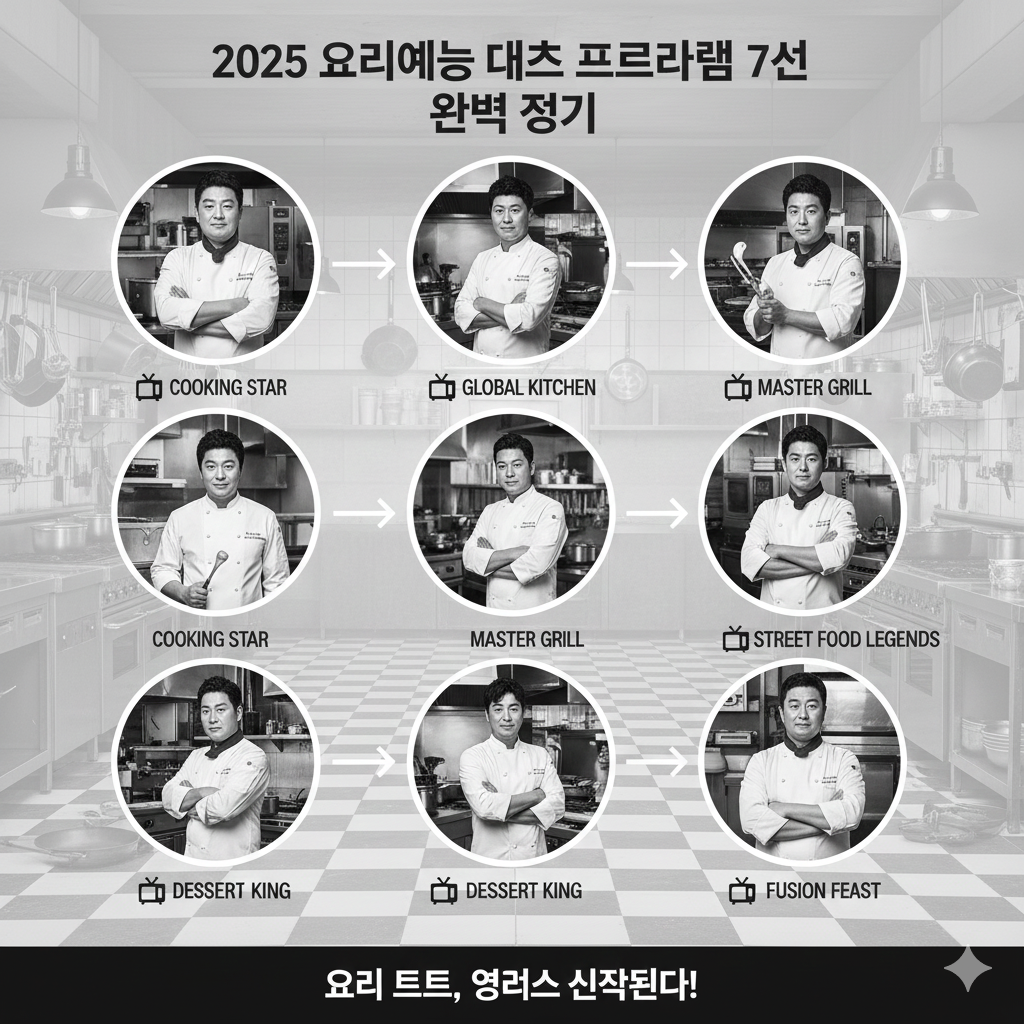2025 요리예능 대세 프로그램