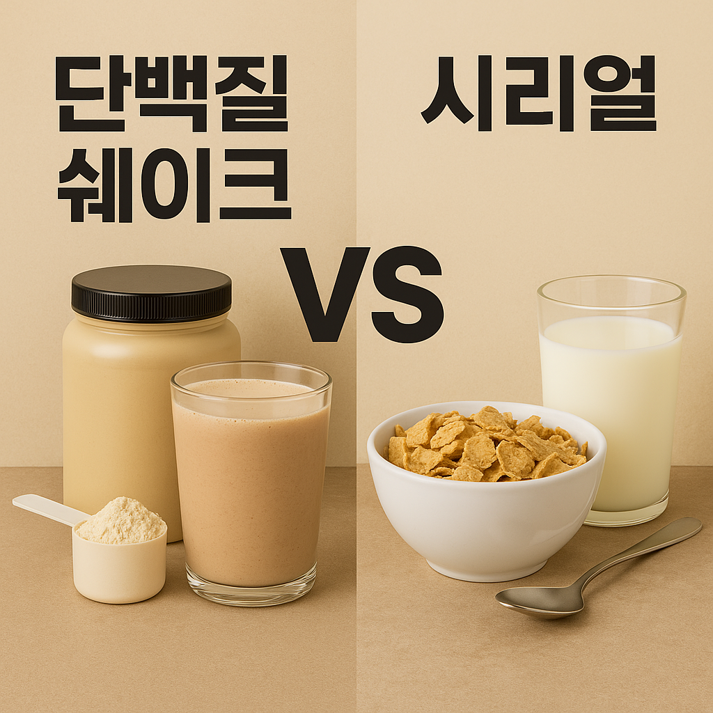 단백질 쉐이크 VS 시리얼 비교