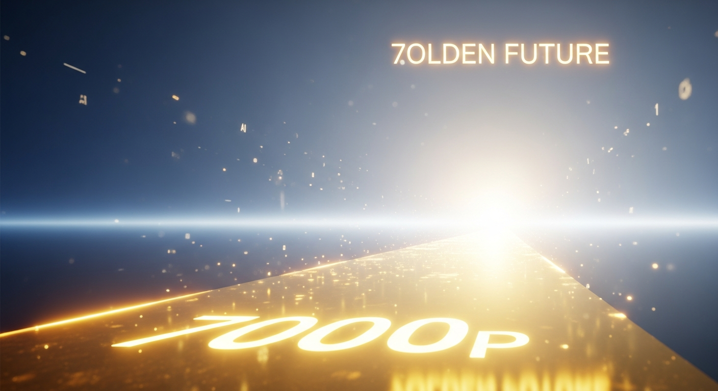 S&P 500 지수 7,000포인트 돌파를 목표로 상승하는 2026년 주식 시장의 흐름과 새로운 투자 기회를 상징하는 그래픽