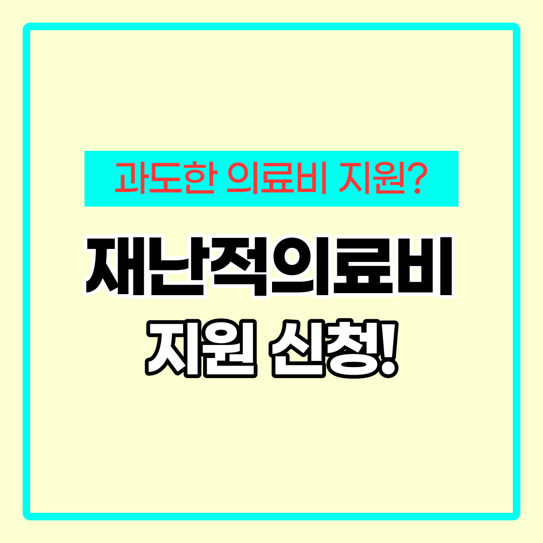 재난적의료비 지원사업
