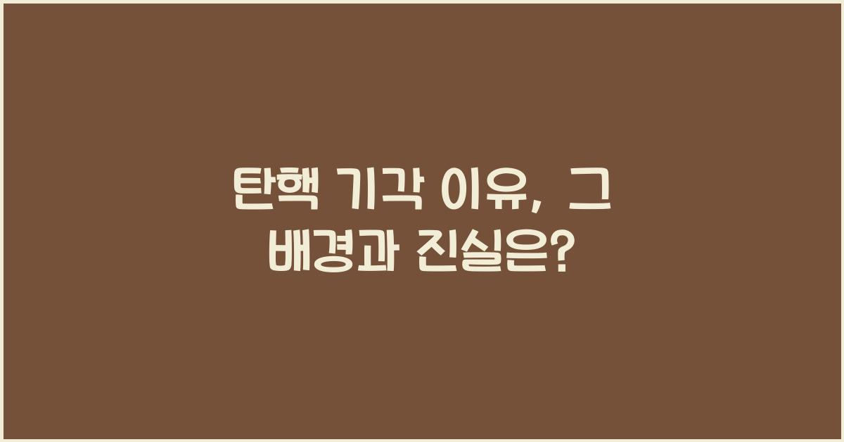 탄핵 기각 이유