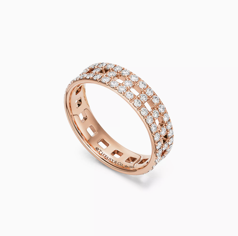 김남주 반지 Tiffany True 와이드링 로즈골드