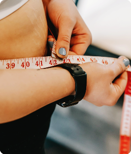 허리 둘레 재는 이미지