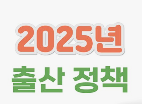 2025년 출산지원정책