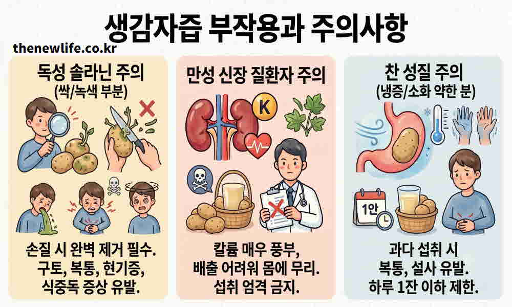 생감자즙 효능 부작용