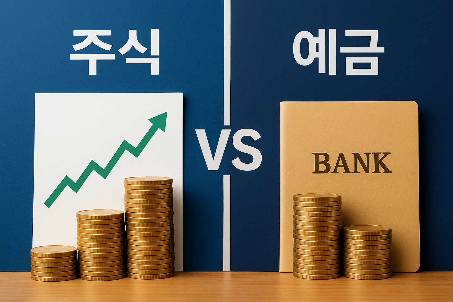 주식과 예금 사진