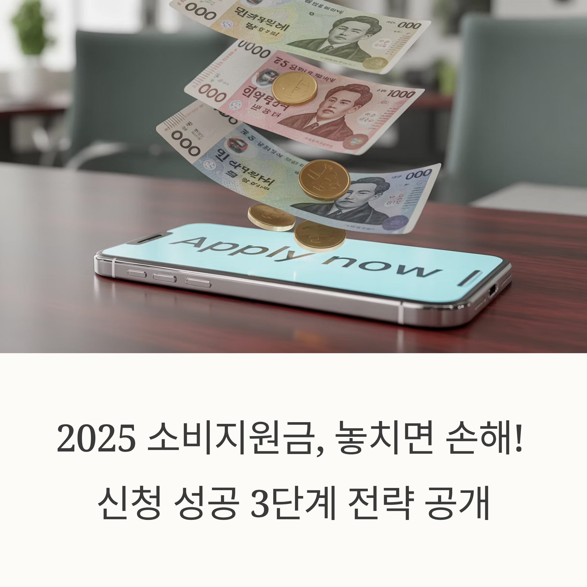 2025 소비지원금, 놓치면 손해! 신청 성공 3단계 전략 공개