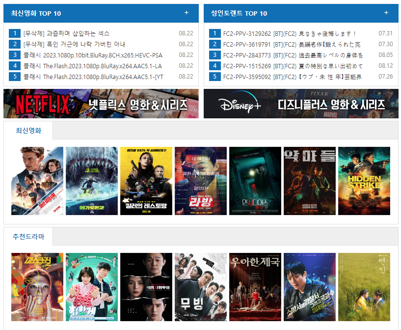 토렌트 추천사이트순위 인기 사이트 탑5 쓰기편한곳