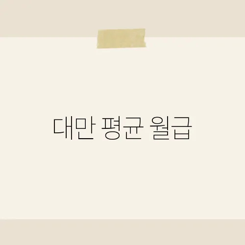 대만 평균 월급, 중위소득은 몇 대만달러?