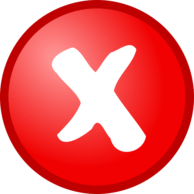 x금지표시