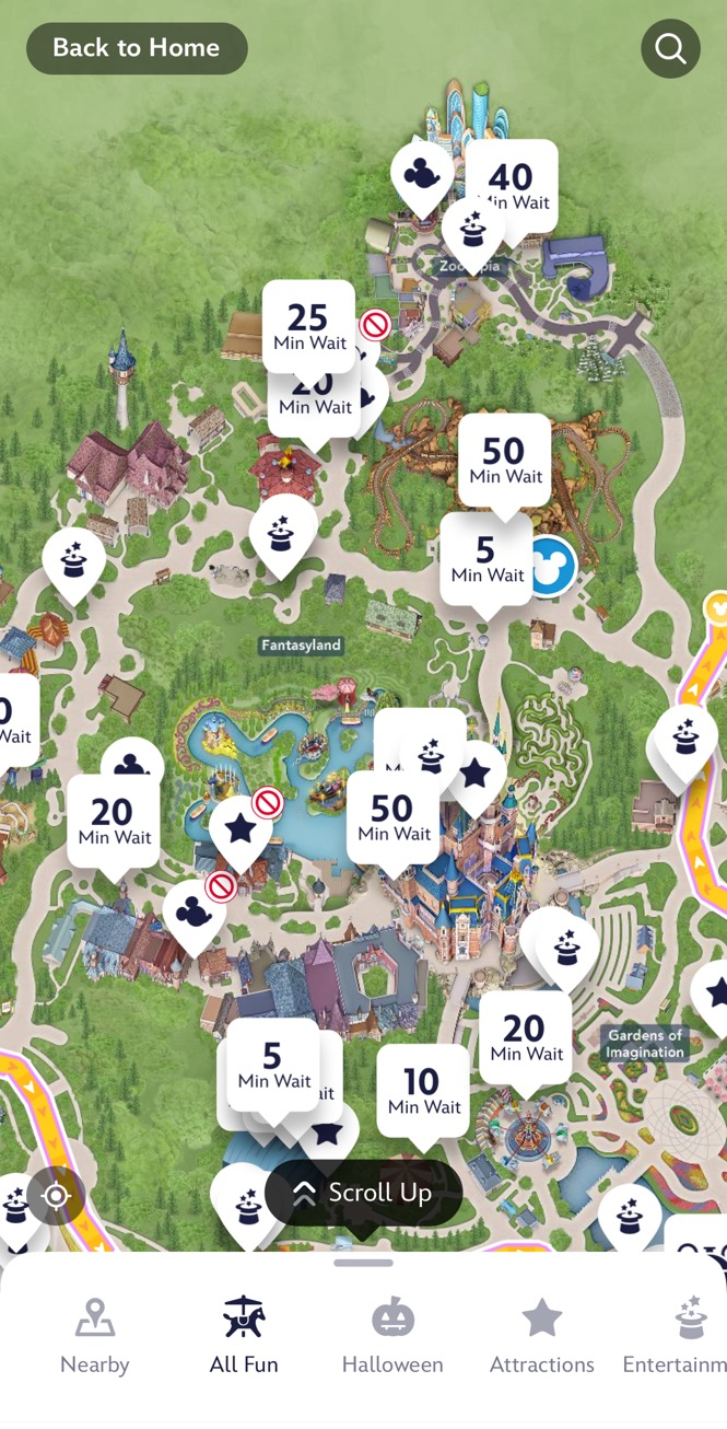 상하이디즈니랜드 어플 대기 시간 사진