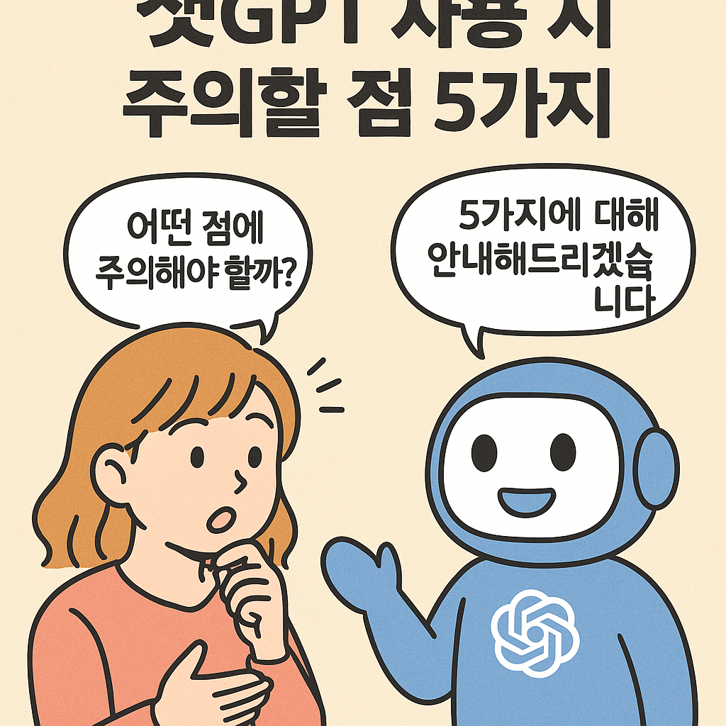 챗GPT 사용시 주의할 5가지