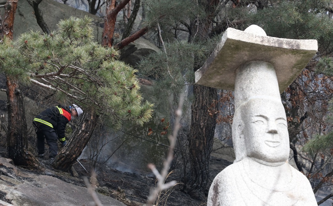 노원구 상계동 수락산 산불 발생