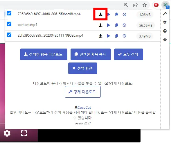 막힌 동영상 다운로드 방법
5