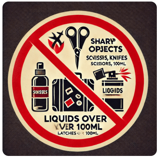 기내수화물로 반입 금지되는 품목