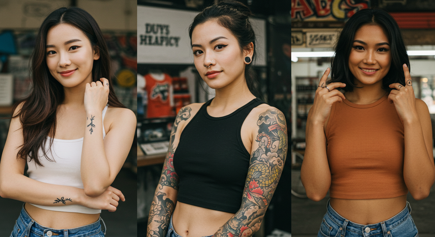 문신한 여성들